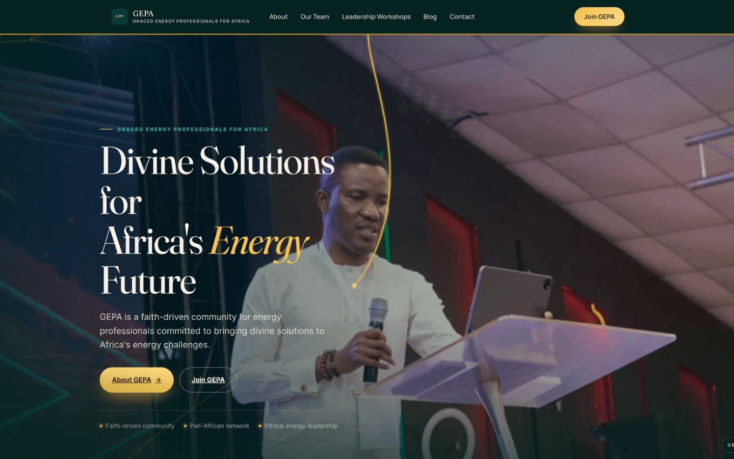The GEPA website, built by Chyberr.
