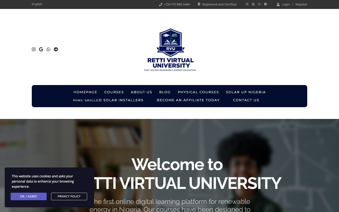 RETTI Virtual University, an online academy built by Chyberr.